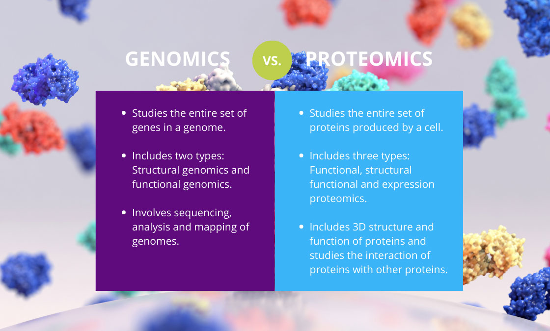 Genomics vs Proteomics chart