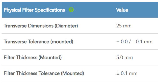 filter thickness mounted example 1