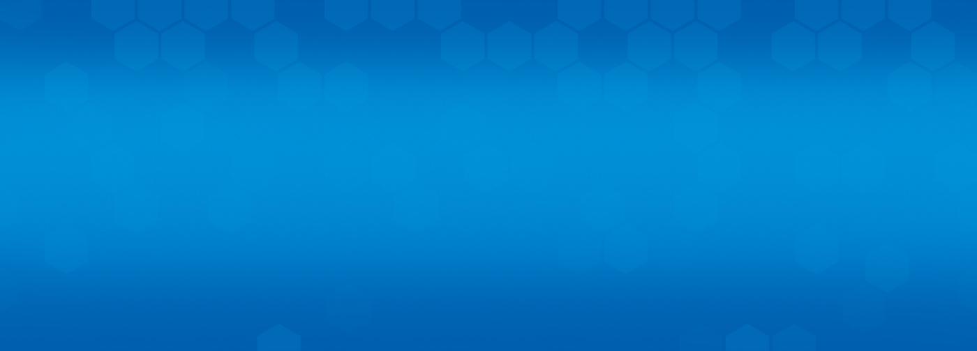 IDEX blue header banner with hex pattern