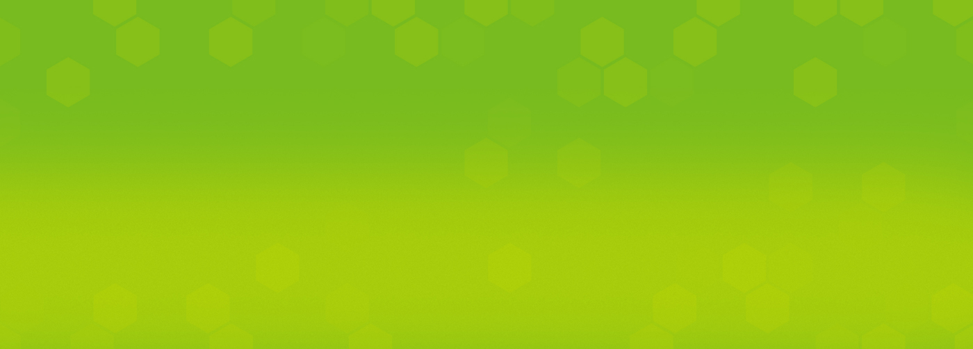 IDEX green header banner with hex pattern