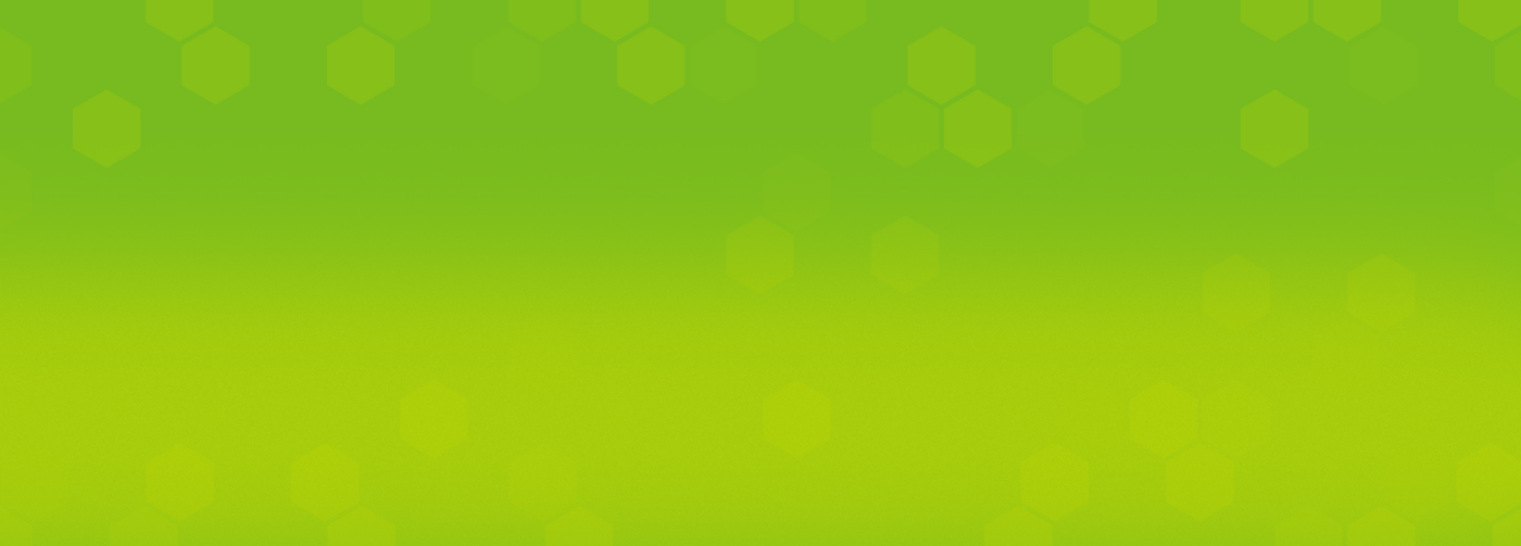 IDEX green header banner with hex pattern