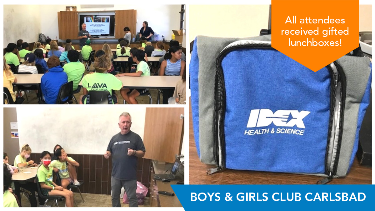 volunteers from Carlsbad Life Science Optics team hosted a class for the Boys & Girls Club of Carlsbad STEM event