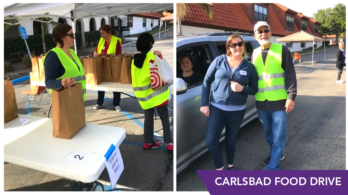 Carlsbad, CA team volunteers at food drive to support First Presbyterian Church of Oceanside