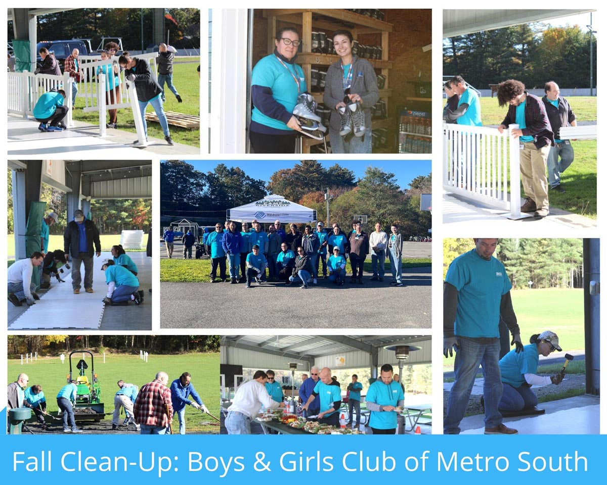 Middleboro, MA team helped with fall clean-up at Boys & Girls of Metro South Camp Riverside