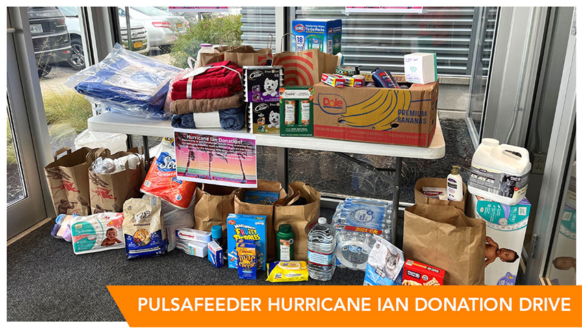 donations for those impacted by Hurricane Ian at our sister company, Pulsafeeder