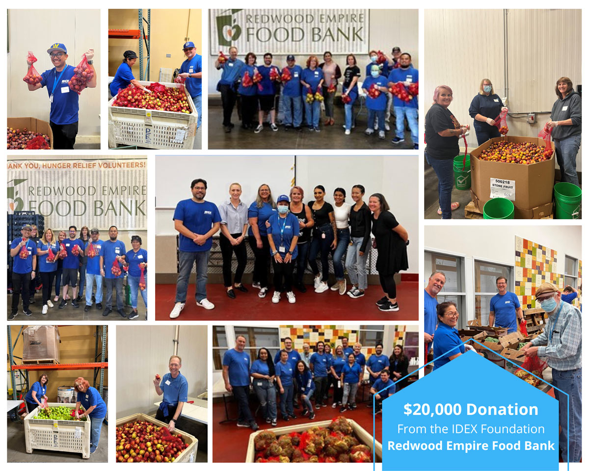 $20,000 donation from IDEX Foundation to Redwood Empire Food Bank