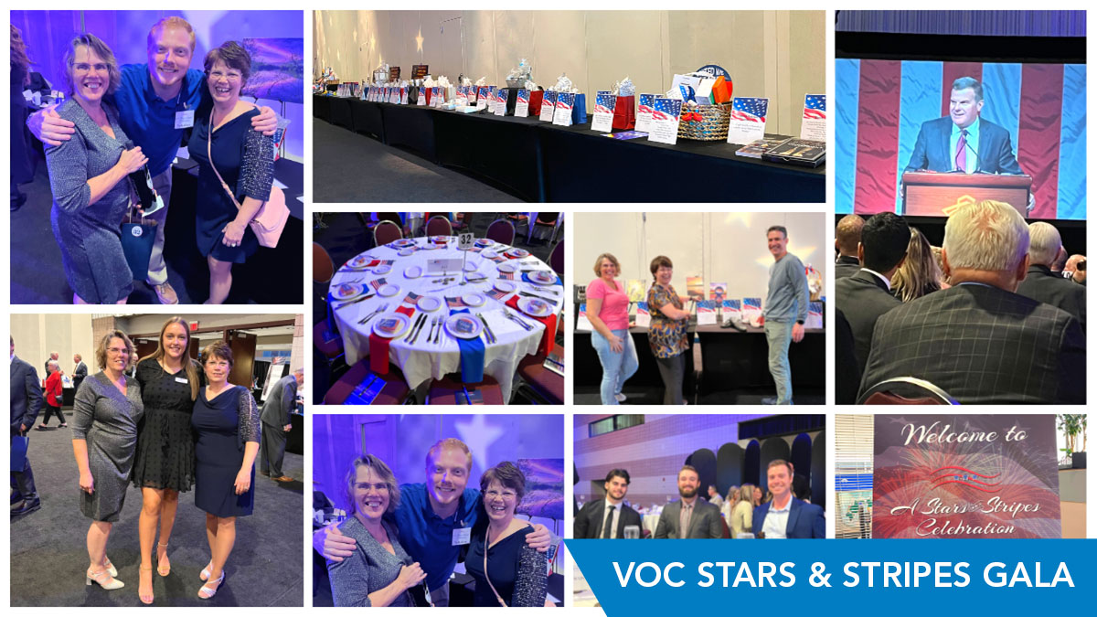 Rochester, NY team volunteer at Veterans Outreach Center Stars & Stripes Gala
