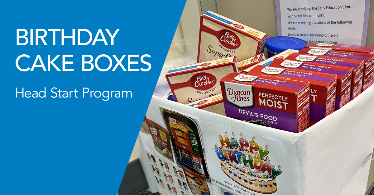 birthday cake boxes for head start program