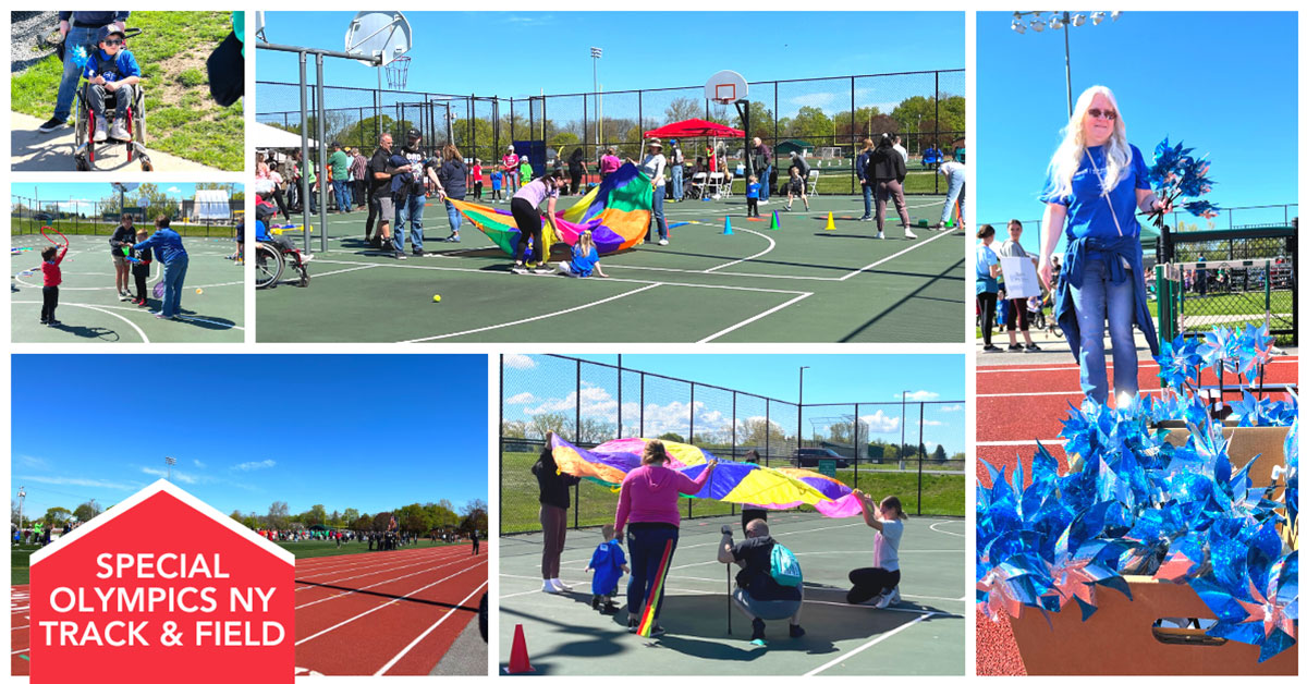 LSO team volunteers to cheer on Special Olympics NY track and field event