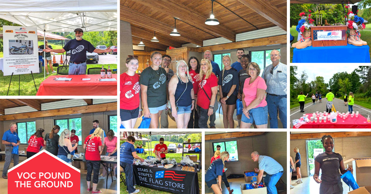 volunteers at Veterans Outreach Center event