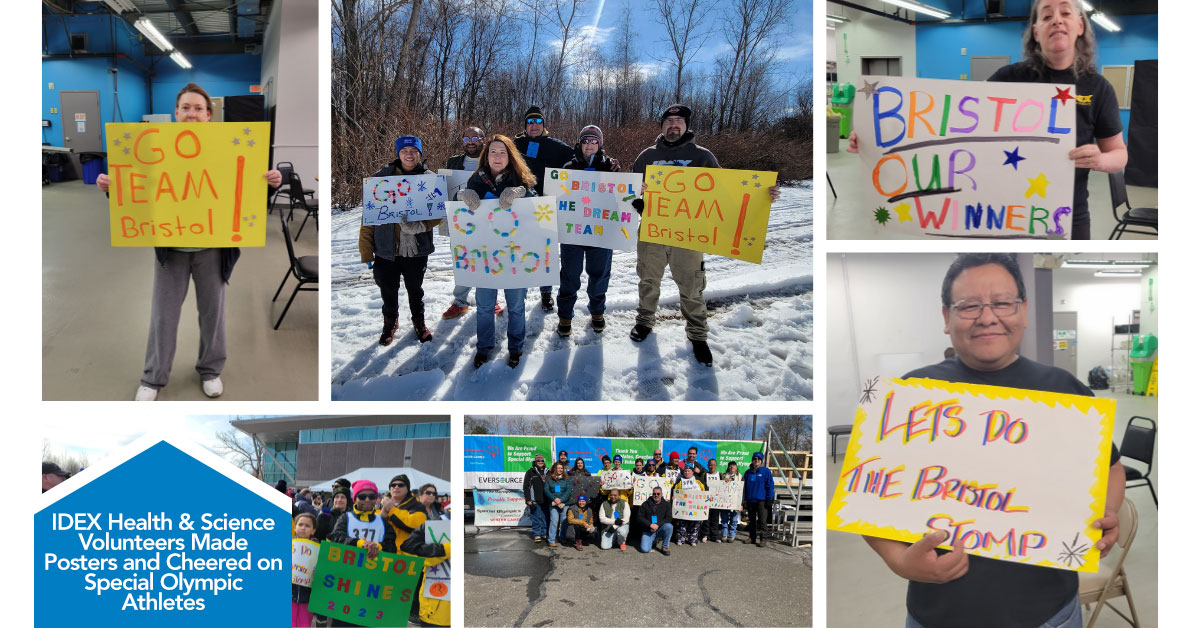 IH&S volunteers made posters and cheered on Special Olympics athletes