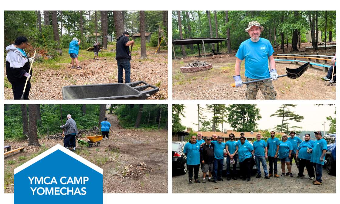 IDEX Health & Science employees posing for a photo during a clean up day at YMCA Camp Yomechas