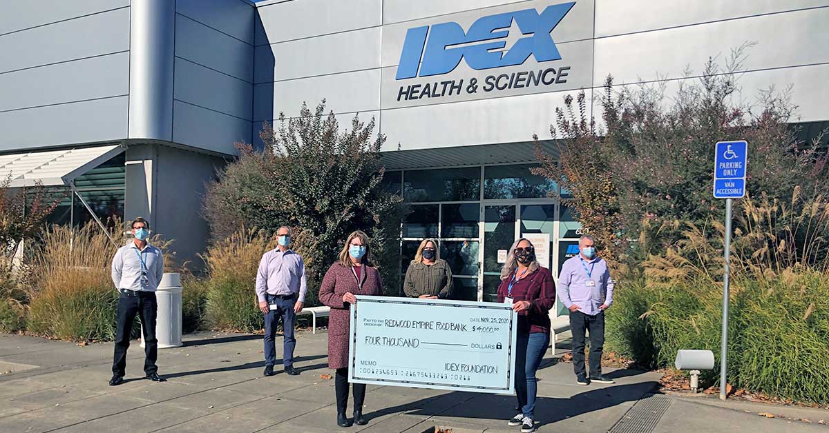 check to Redwood Empire Food Bank for $5K