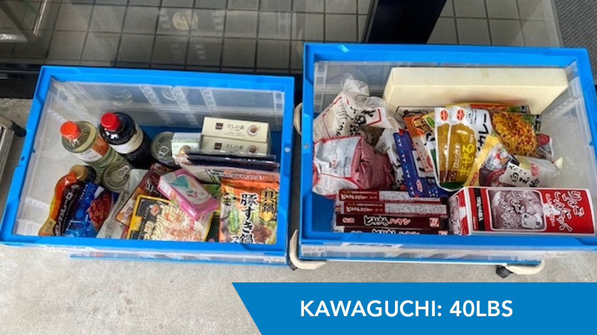 Kawaguchi team collects 40lbs of food