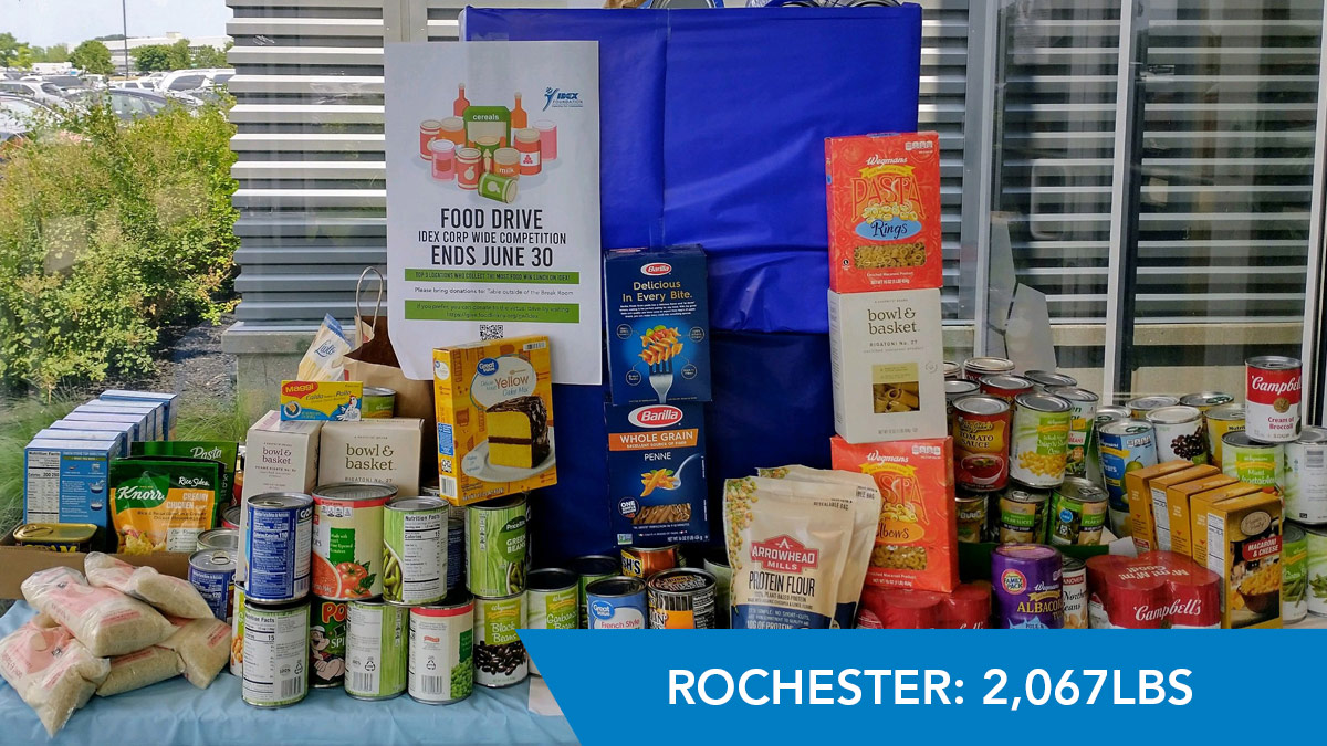 Rochester, NY team collects 2,067lbs of food