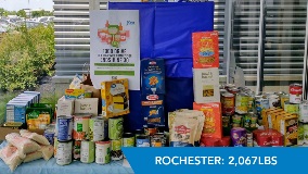 Rochester, NY team collects 2,067lbs of food