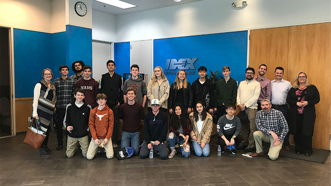 students from Sonoma Academy who toured the Rohnert Park facility