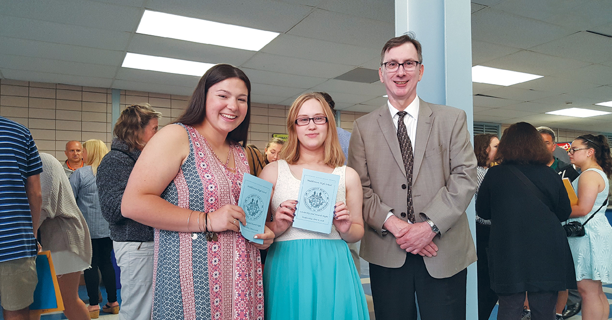 congrats abbey and laurie for receiving the teachers scholarship