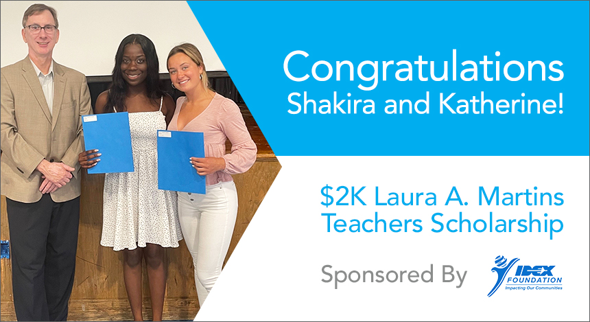 congrats to shakira and katherine for receiving the teachers scholarship