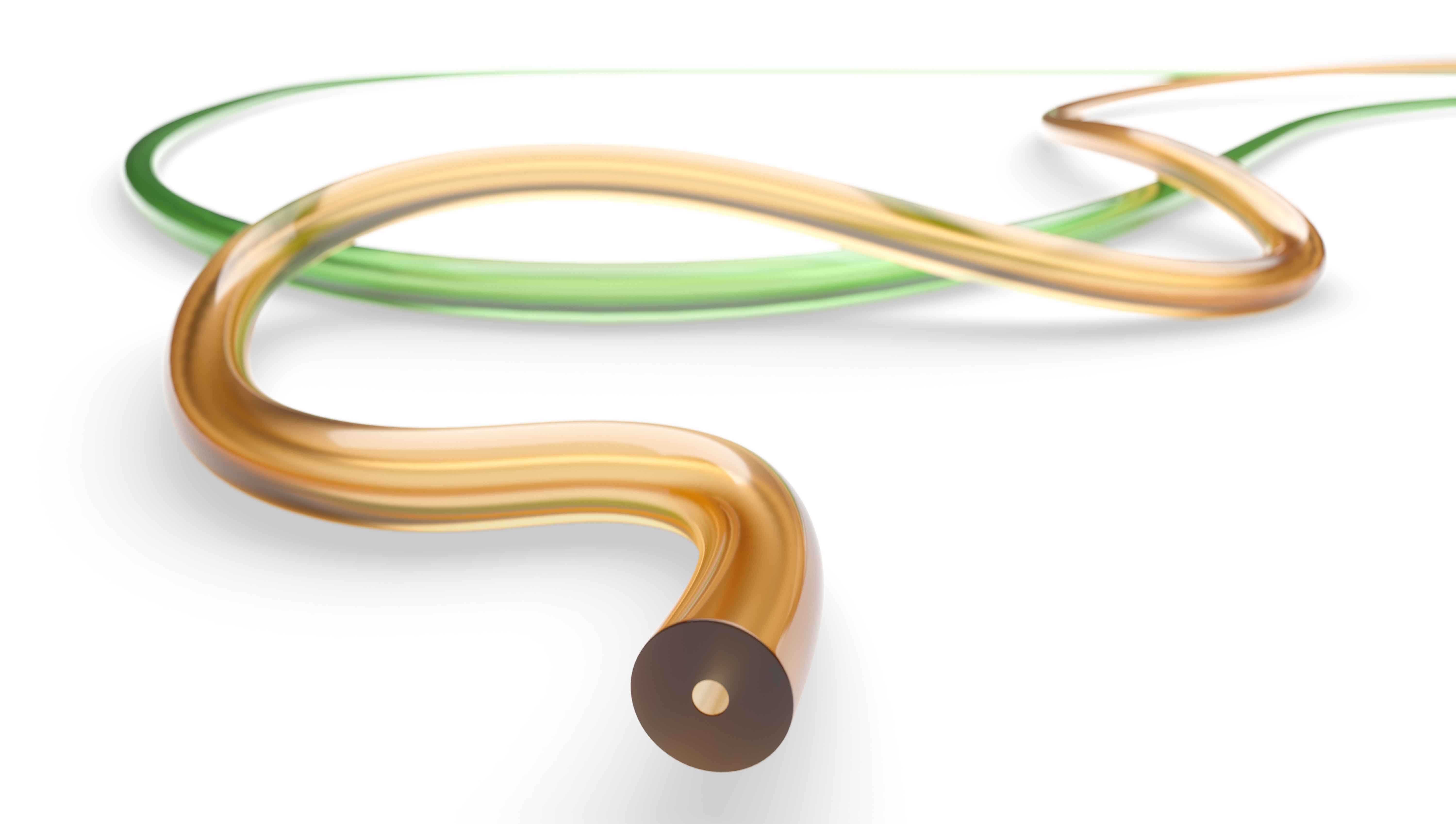 orange and green tubing