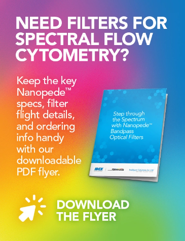 Need filters for spectral flow cytometry? Consider Nanopede filters