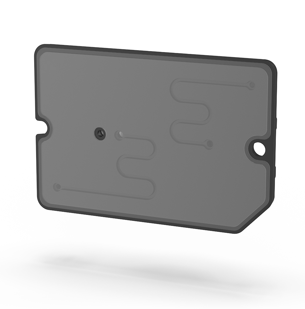 Blister pack in black back view