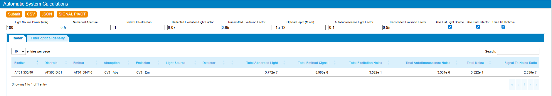 Automatic System Calculator