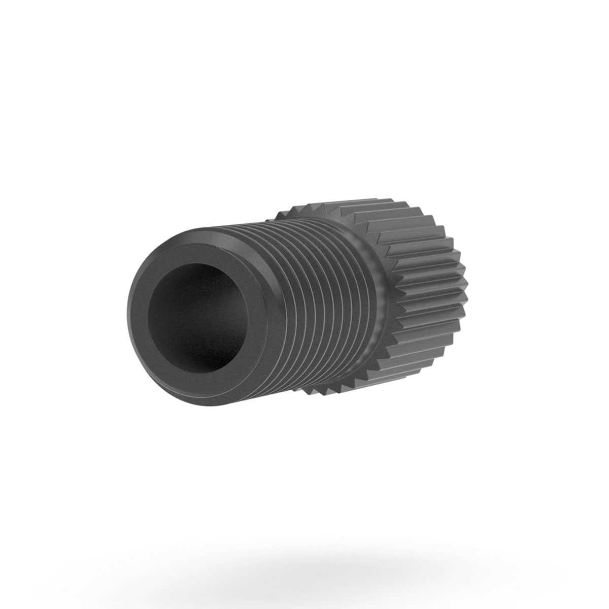 Super Flangeless™ Nut PEEK, 5/16-24 Flat-Bottom, for 3/16 OD Super Flangeless™ Nut PEEK, 5/16-24 Flat-Bottom, for 3/16 OD