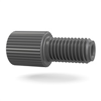 Flangeless Male Nut Delrin®, 1/4-28 Flat-Bottom, for 1/16