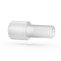 Flangeless Nut ETFE, 1/4-28 Flat-Bottom, for 1/16