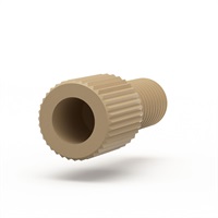 Flangeless Nut PEEK, 1/4-28 Flat-Bottom, for 1/16
