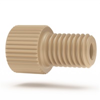 のん Flangeless Nut PEEK, Short, 1/4-28 Flat-Bottom, for 1/16