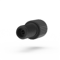 Super Flangeless™ Nut Delrin®, 1/4-28 Flat-Bottom, 1/16