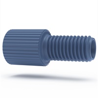 Flangeless Male Nut Delrin®, 1/4-28 Flat-Bottom, for 1/8