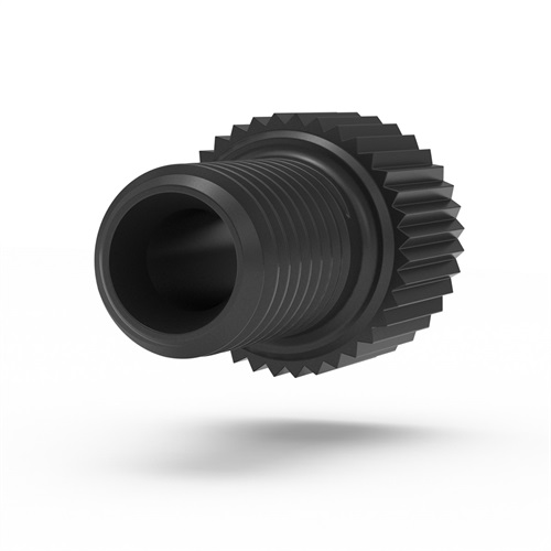 Flangeless Male Nut Short, Delrin®, 1/4-28 Flat-Bottom, for Flangeless Male Nut Short, Delrin®, 1/4-28 Flat-Bottom, for