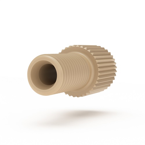 Flangeless Nut PEEK, 1/4-28 Flat-Bottom, for 1/8 Flangeless Nut PEEK, 1/4-28 Flat-Bottom, for 1/8