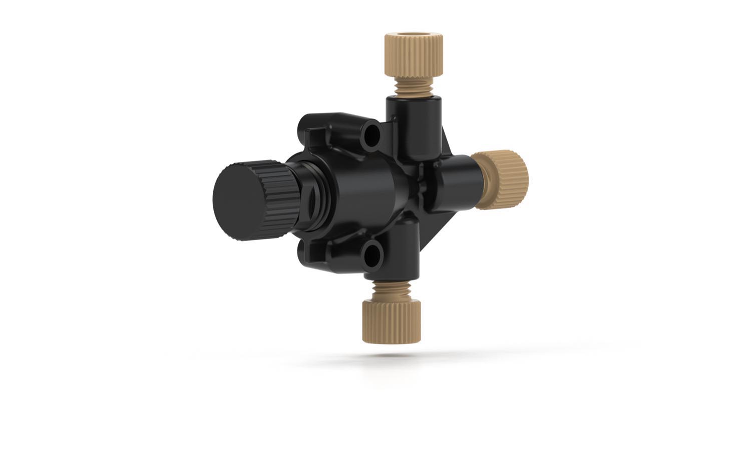 Micro-Splitter Valve Assembly 1/4-28 Flat-Bottom