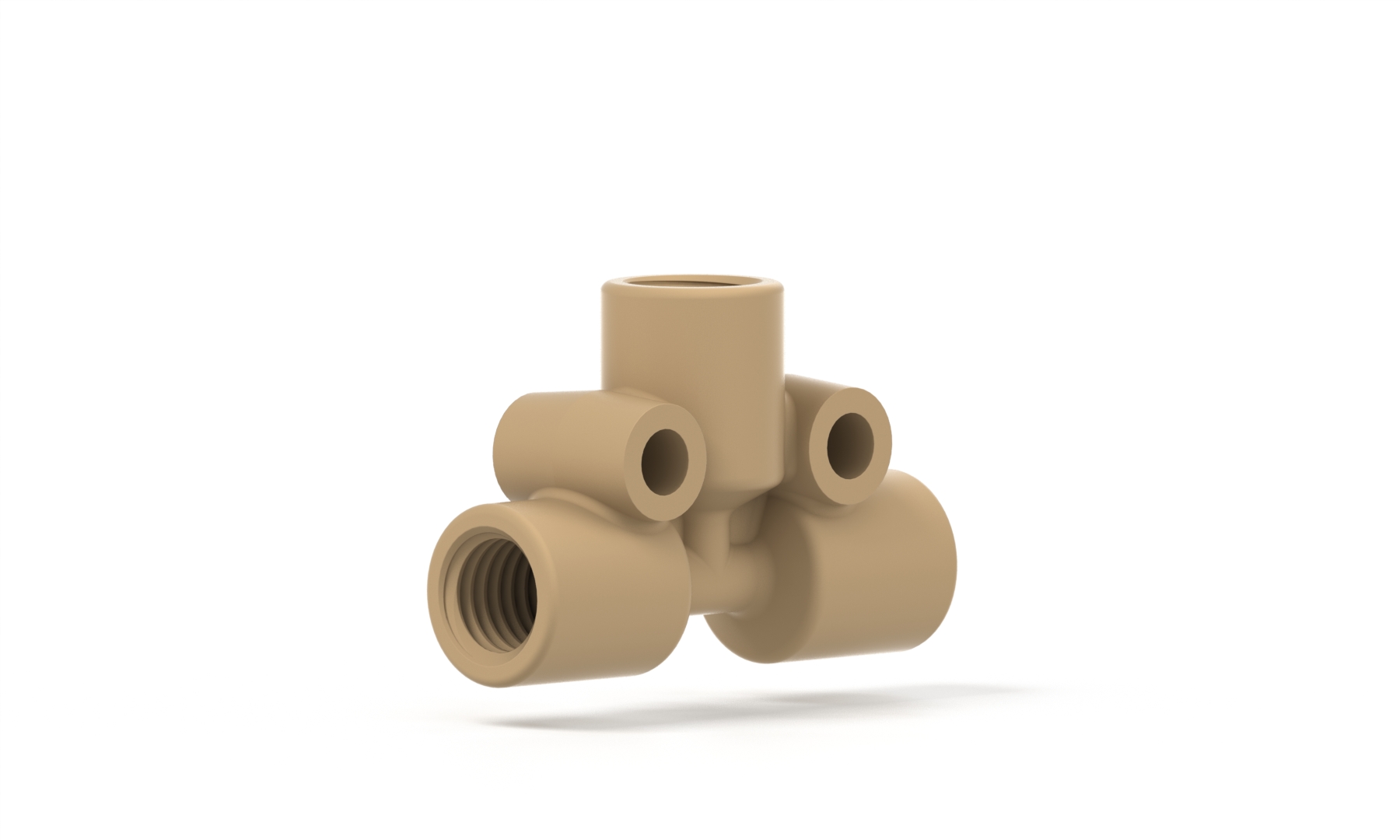 PEEK Low Pressure Tee Body 1/8 PEEK Low Pressure Tee Body 1/8