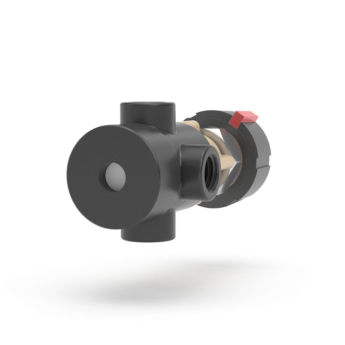 4-Way Valve PEEK Bulkhead Diagonal Flow