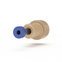 Flangeless Fitting Short, PEEK, 1/4-28 Flat-Bottom for 1/16 Flangeless Fitting Short, PEEK, 1/4-28 Flat-Bottom for 1/16