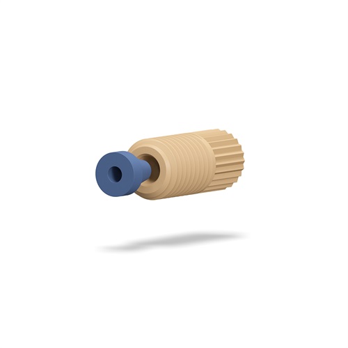 Flangeless Fitting Headless, PEEK, Natural, 1/4-28 Flat Flangeless Fitting Headless, PEEK, Natural, 1/4-28 Flat