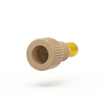 Flangeless Fitting Short, Natural, PEEK, 1/4-28 Flat-Bottom