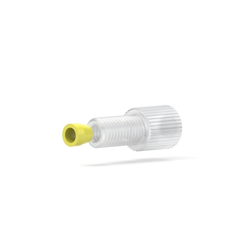 Flangeless Fitting PFA, 1/4-28 Flat-Bottom, for 1/8