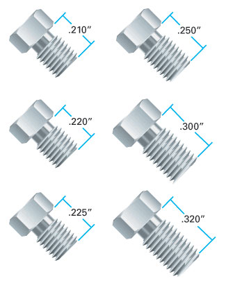 male stainless steel nuts vary in length