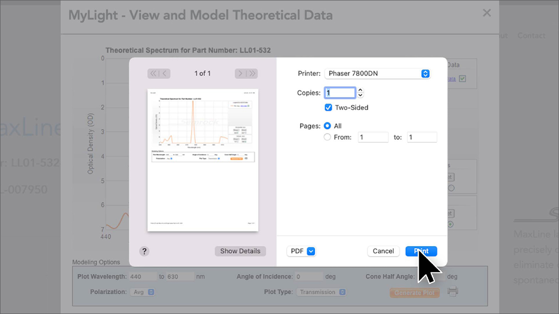 Step 5: Share Data with Colleagues by Clicking the Printer Icon