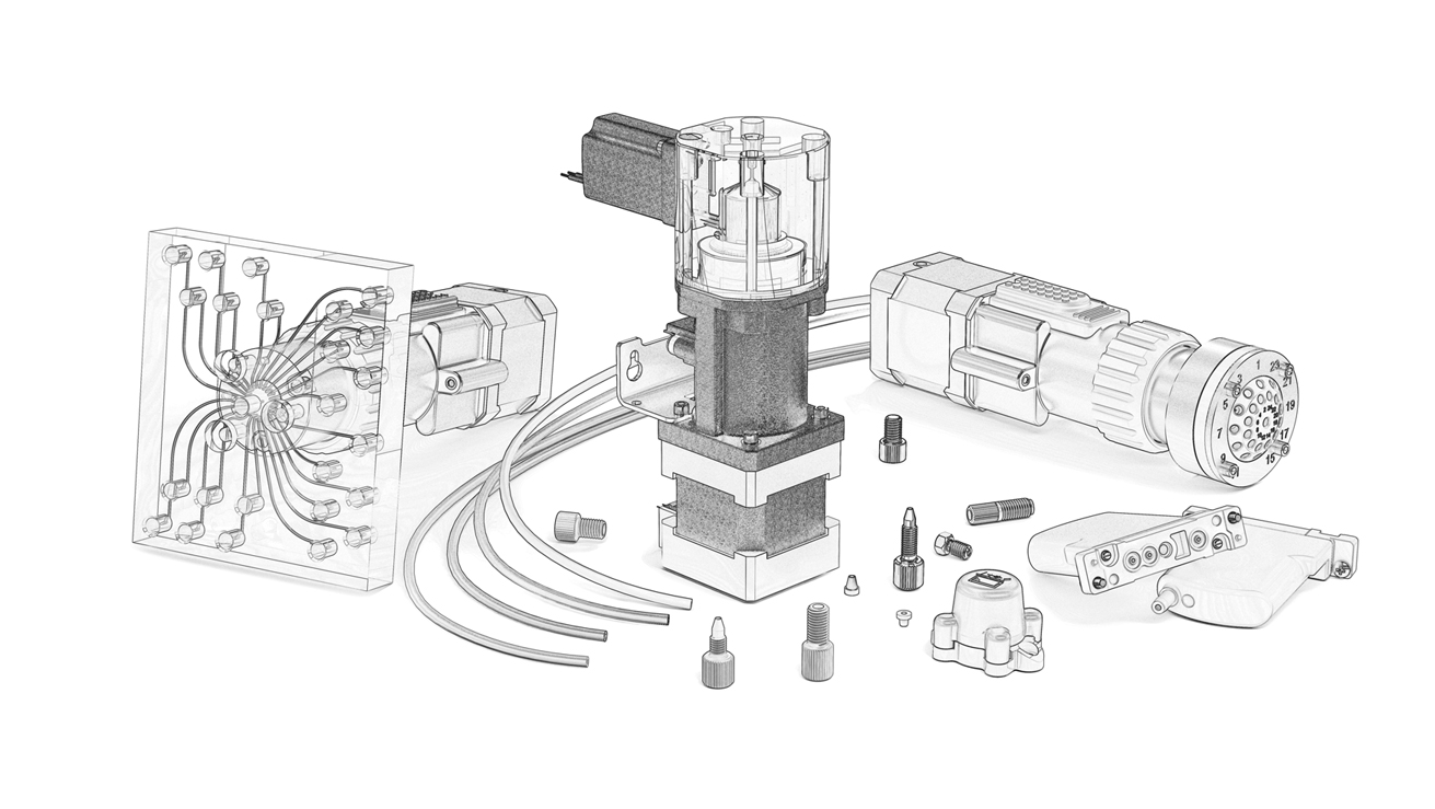 group of fluidic components