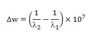 equation to describe wavenumbers
