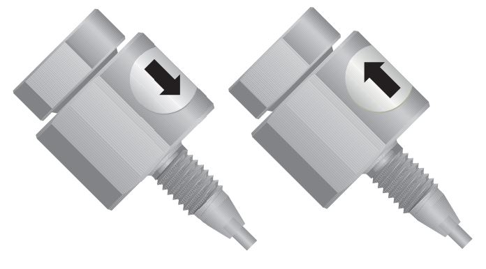 Biocompatible Inlet/Outlet 1/4-28 to 10-32 Inline Check Valve