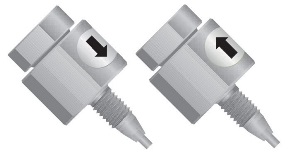 Biocompatible Inlet/Outlet 1/4-28 to 10-32 Inline Check Valve