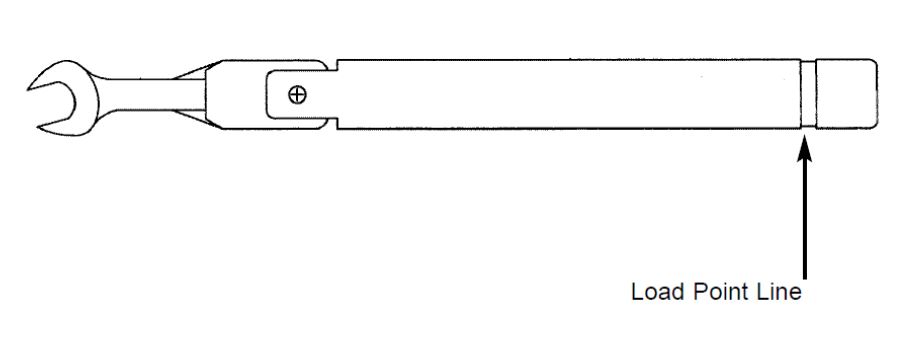 torque tool with load point line labeled